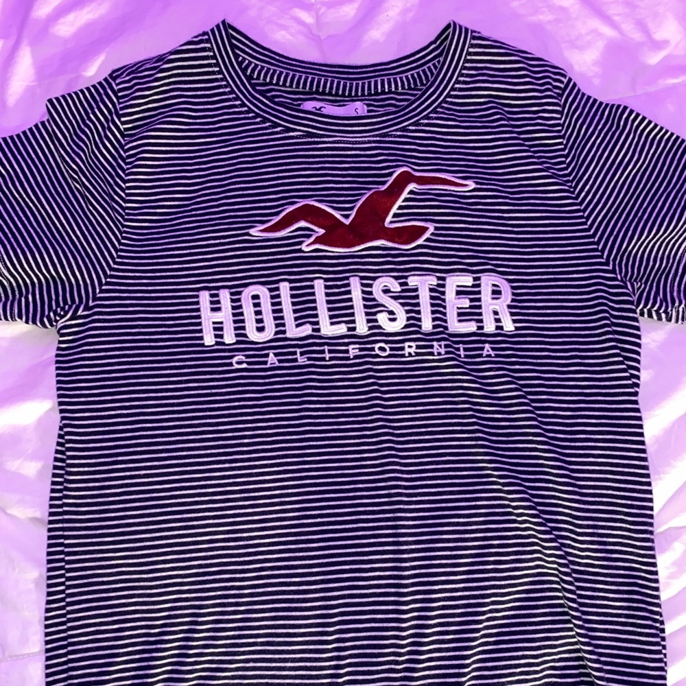 Hollister Dark Blue Striped Tee